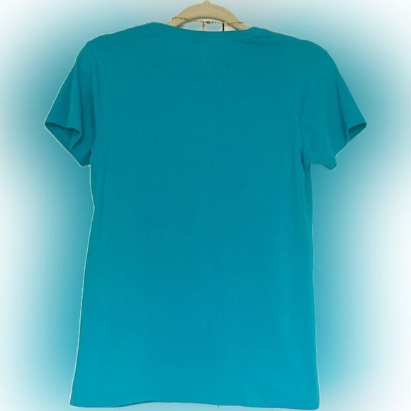 New! Never worn! Gorgeous blue Authentic Bahamas stretchy top! - Picture 6 of 7